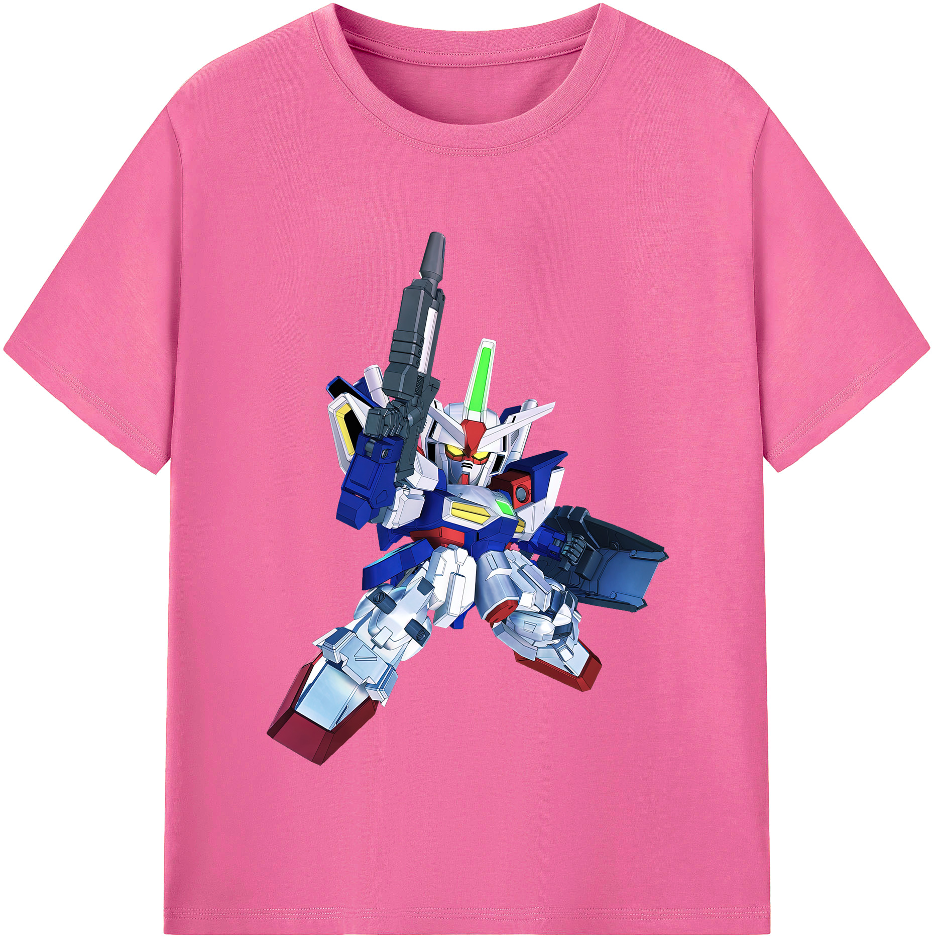 （画像用） 機動戦士ガンダム Mobile Suit Gundam レディースカジュアルプリントTシャツ（綿100％）